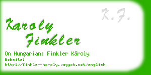 karoly finkler business card